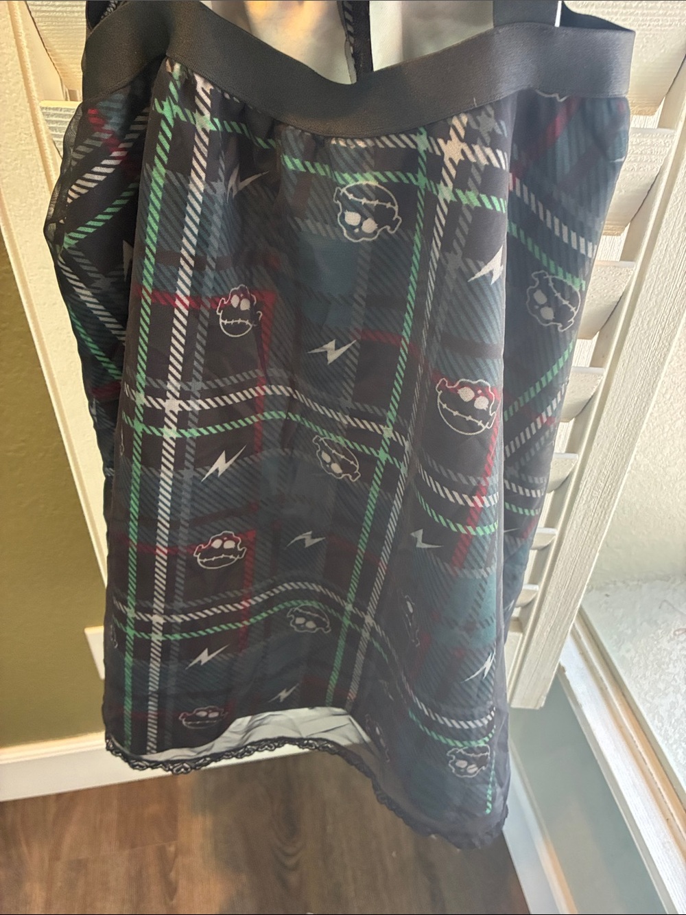 Mattel Black Top with Dark Green Plaid Skater Skirt - Picture 6 of 16